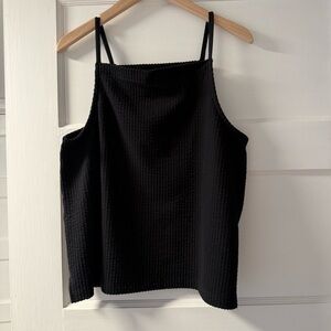 Madewell Black Seersucker Tank Top